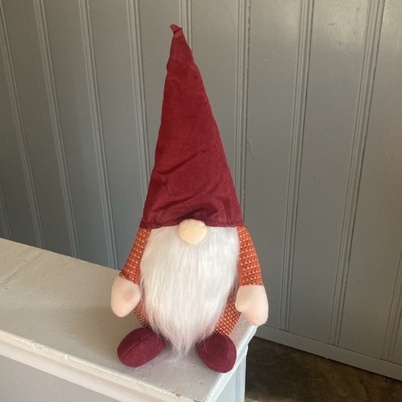 BNWT- 17.5”x 7.5”- Adorable- Red & Orange- Fall Harvest Gnome Decoration - Picture 5 of 17